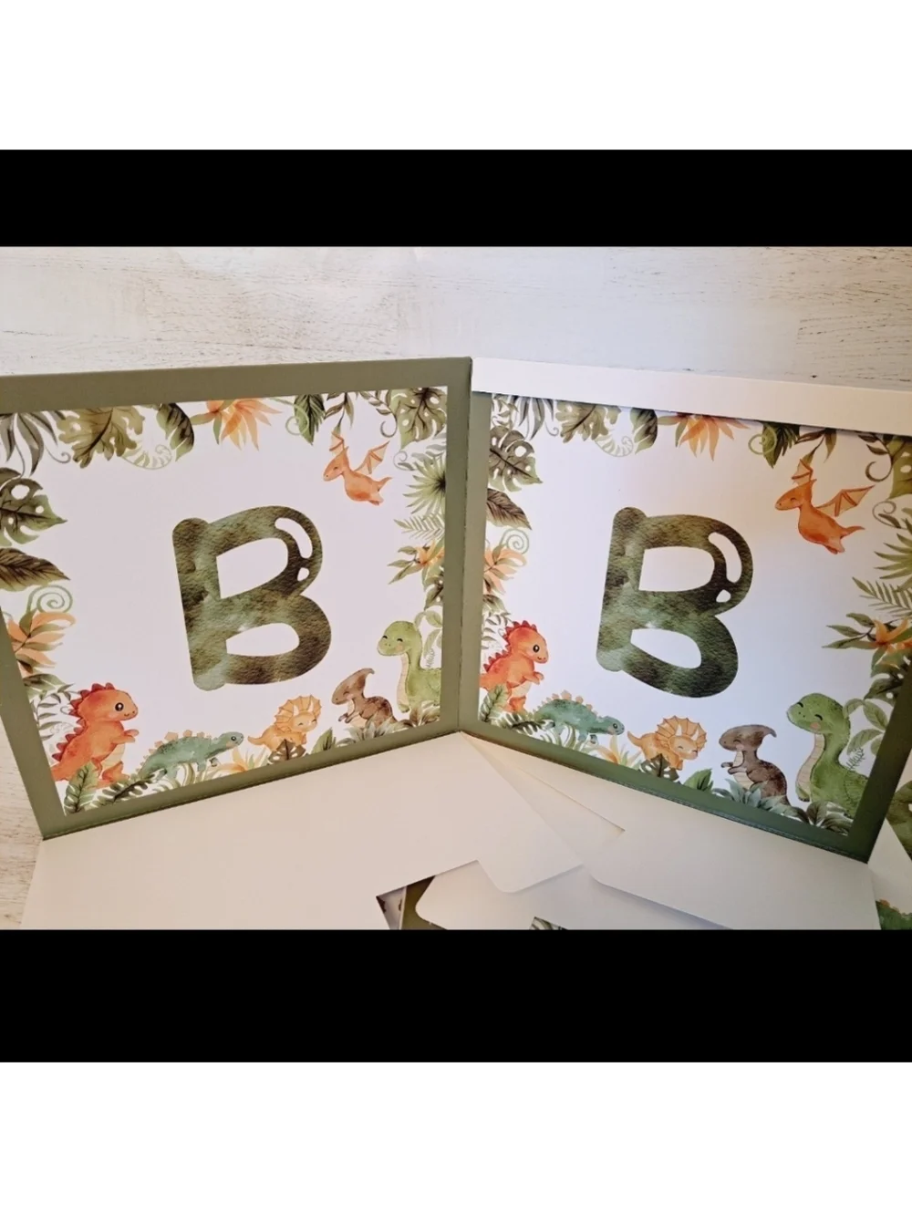 Jurassic Dinosaur Neutral Baby Shower Decorations Box Gender Reveal Table Decor